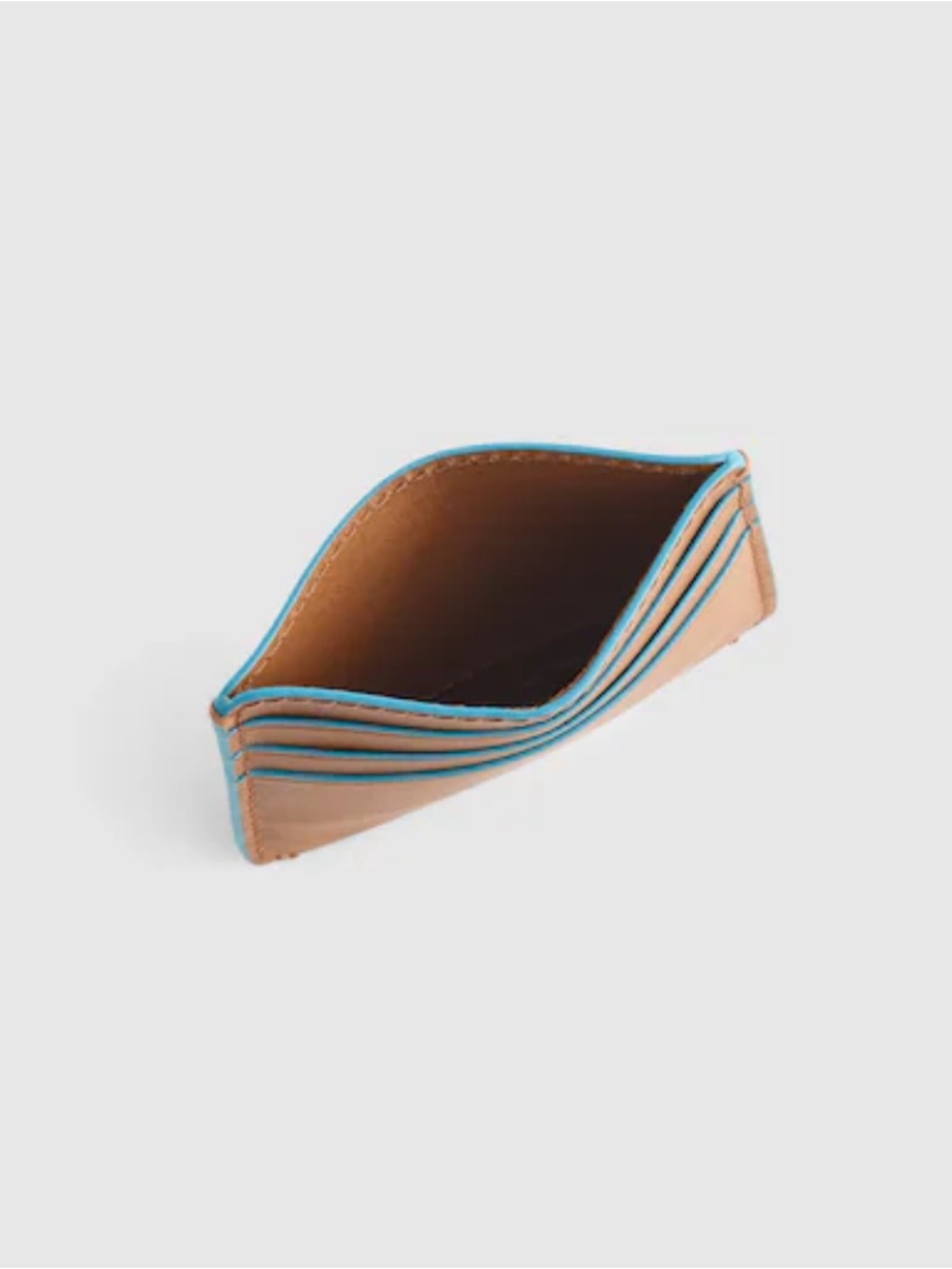NWOT Madewell Leather Curved Card Case - Golden Tan - Picture 7 of 8